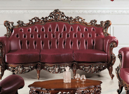 Chesterfield 3 Sitzer Couch Leder Sofa Couchen Luxus Design Italienische Möbel